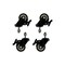 Trapski Caster Wheel Kit for Ski/Snowboard Rack, Black TRAPSKI-WHEEL-BLK - alternate 3